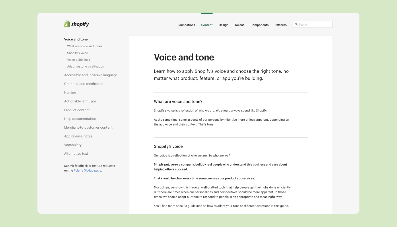 Shopify style guide