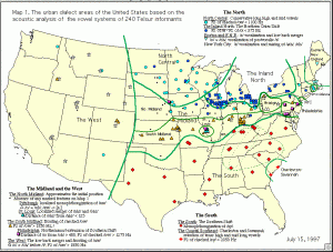 Map of American English dialects