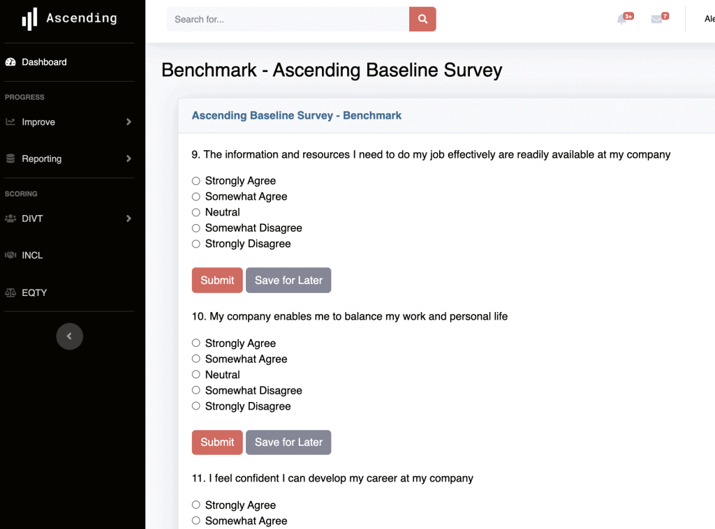 A glimpse into Ascending's DEI questionnaire