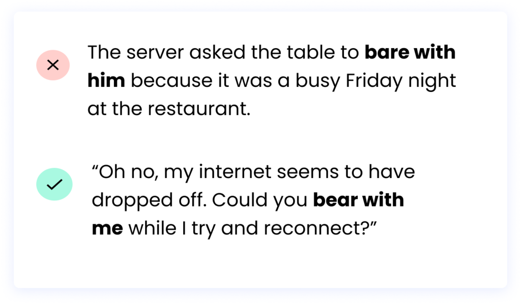 Bare vs. Bear, Things to Bear in Mind