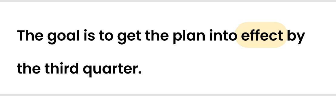 The goal is to get the plan into effect by the third quarter.