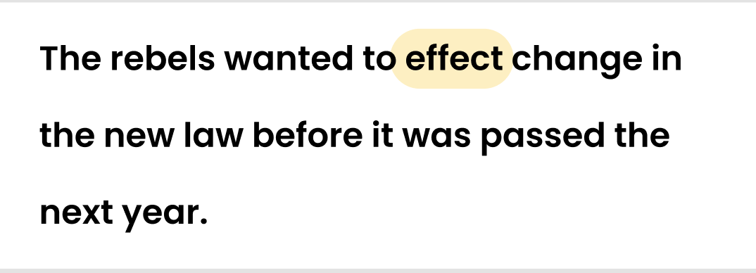 The rebels wanted to effect change in the new law before it was passed the next year.