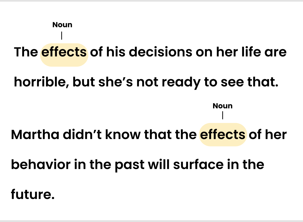 The effects of his decisions on her life are horrible, but she’s not ready to see that. Martha didn’t know that the effects of her behavior in the past will surface in the future.