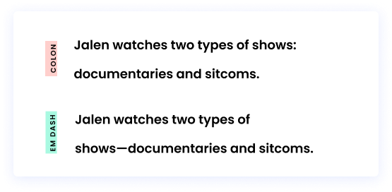 Semicolons in a List