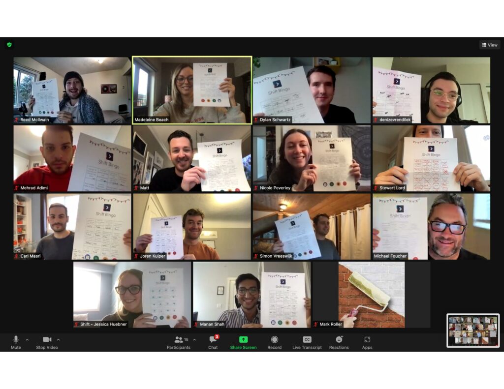 Screenshot of a Shift meeting on Zoom