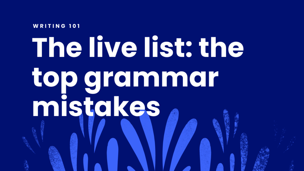 grammatical mistake in speech or writing