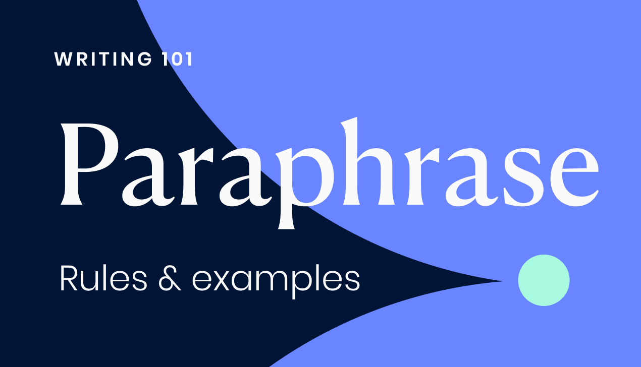 paraphrasing literary definition and example