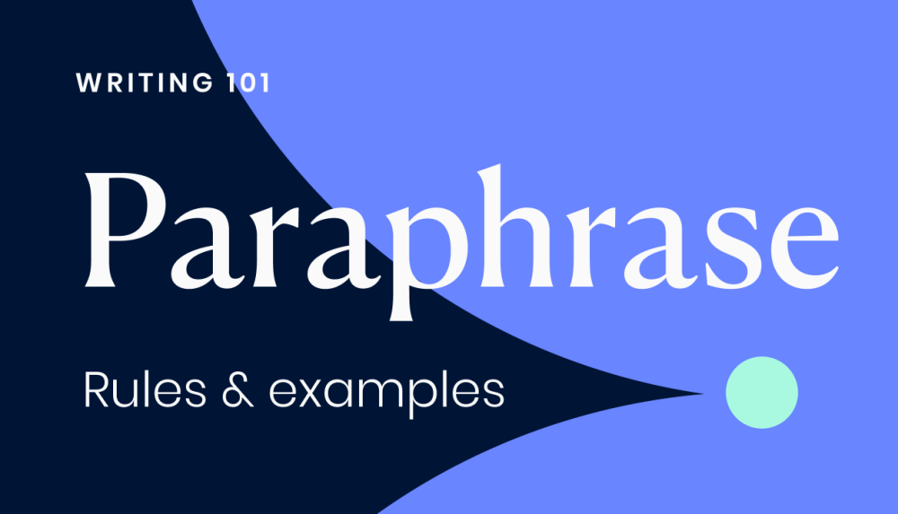 paraphrasing techniques examples