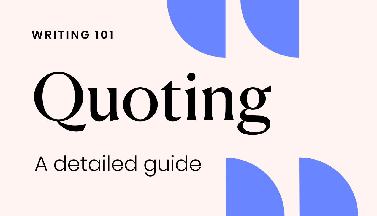 how to quote correctly