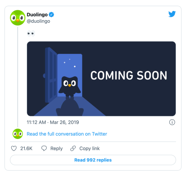 Duolingo tweet