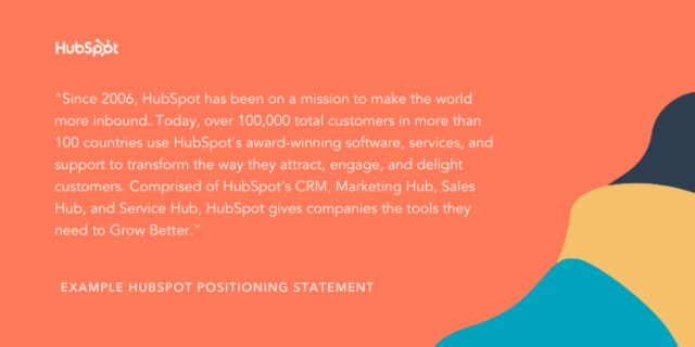 Example HubSpot positioning statement