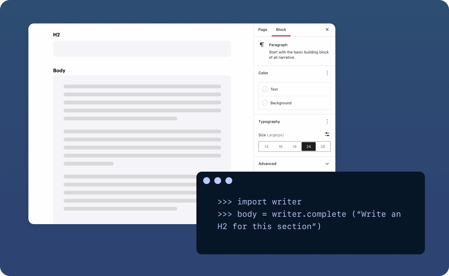 Screenshot of AI social media tool Writer that helps you with customized outputs based on your use case. It analyzes spreadsheets, charts, presentations, PDFs and audio and video files.