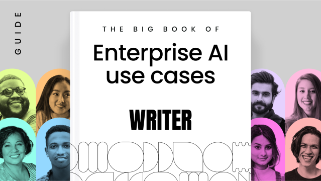 The cover for Writer's guide, The big book of enterprise AI use casees. 