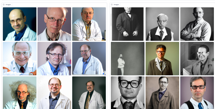 This is a board of images of 18 male scientists, most of caucasian background. 