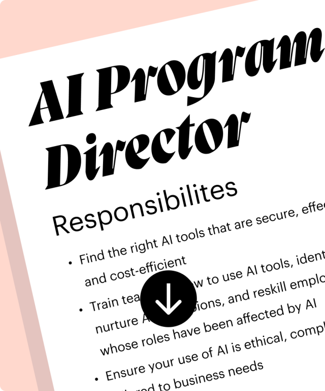 Job description template for AI program director