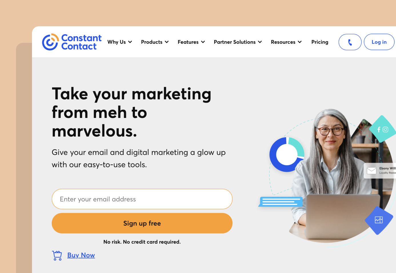 Constant Contact homepage