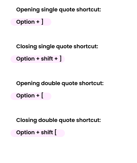 Mac keyboard shortcuts