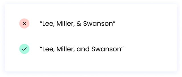 “Lee, Miller, and Swanson”