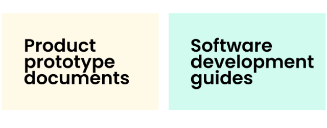 Product prototype documents, software development guides