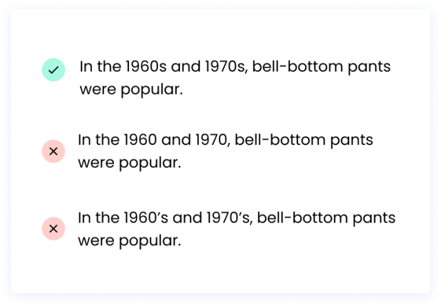 how to write dates as decades or centuries 2