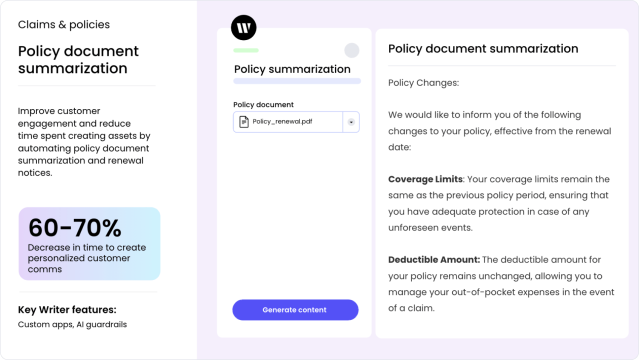 Policy document summarization