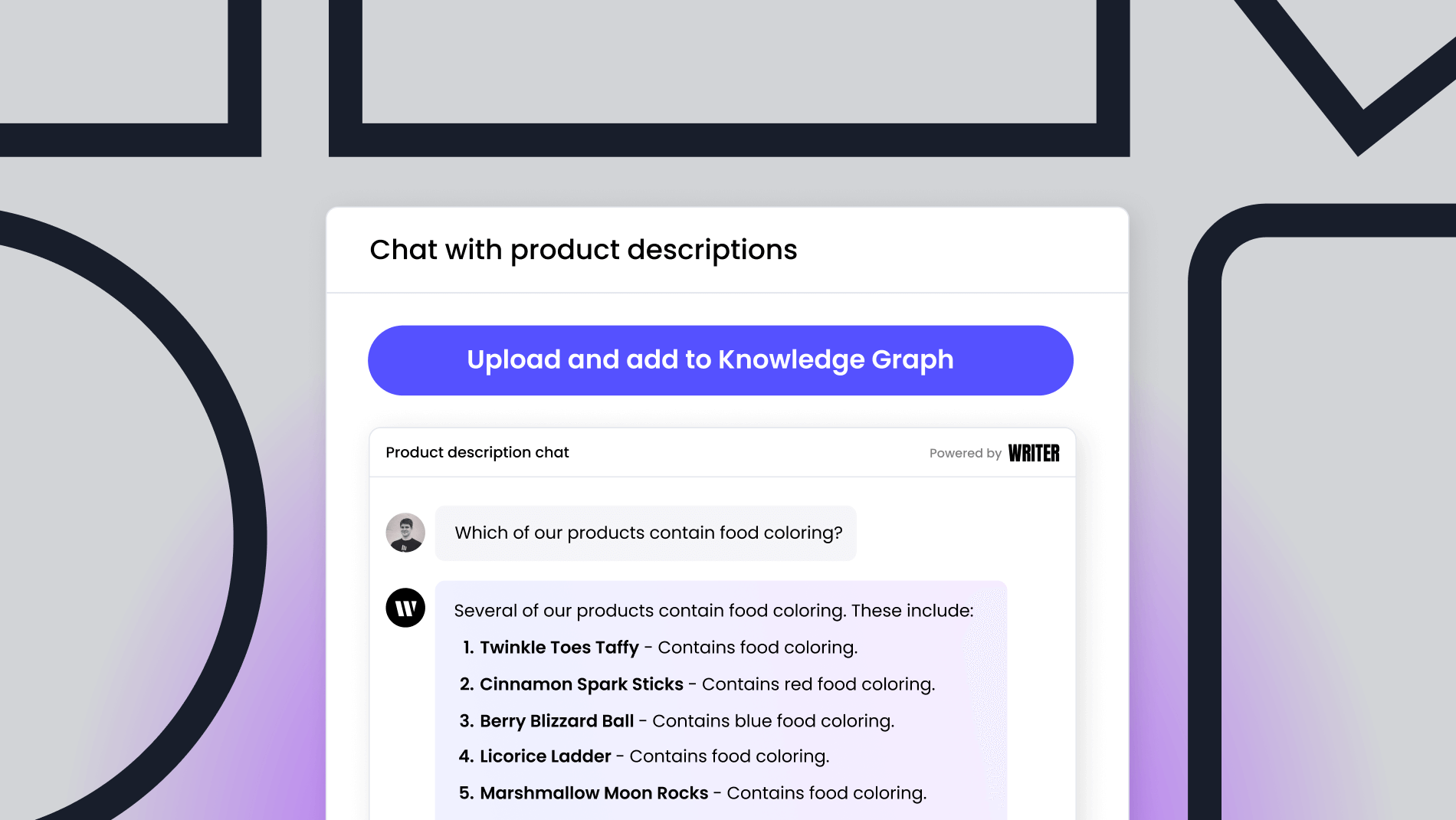 Chat with product descriptions