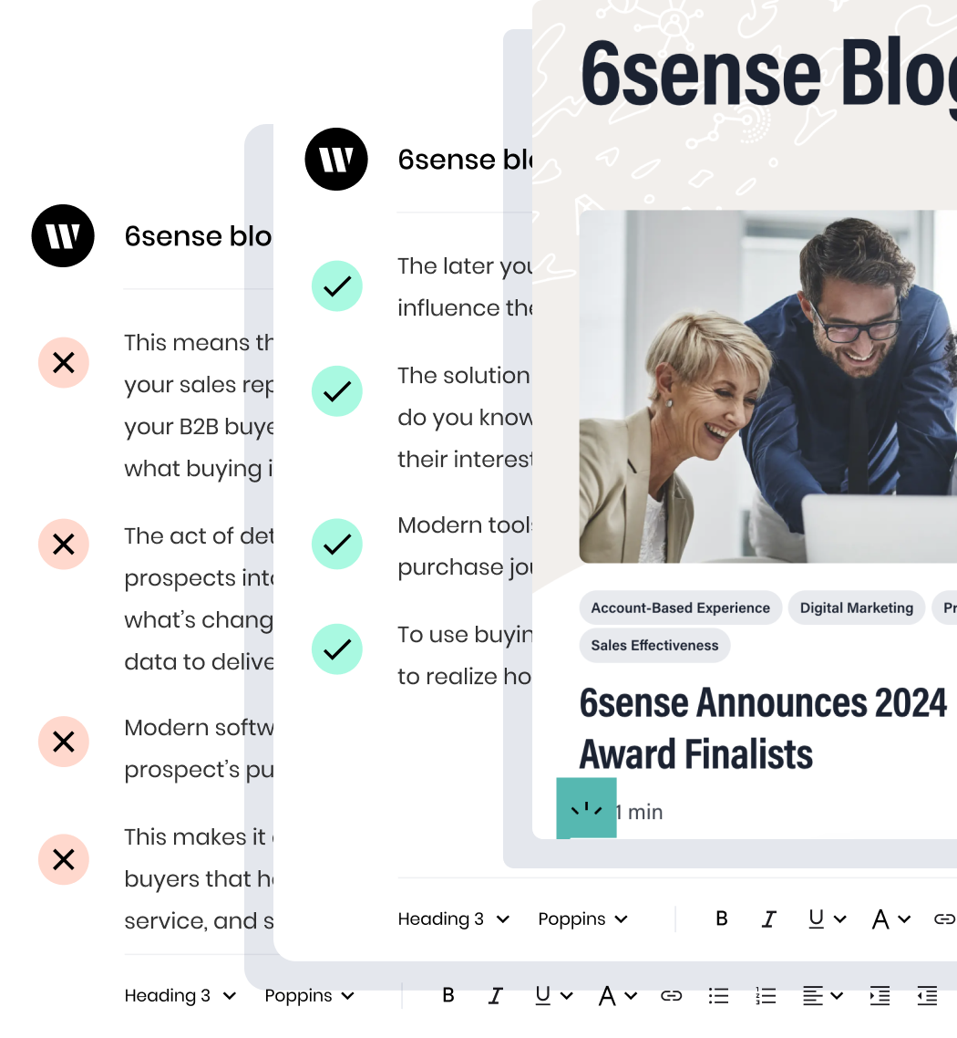 Blog post updated to match the 6sense brand, including its conversational tone.