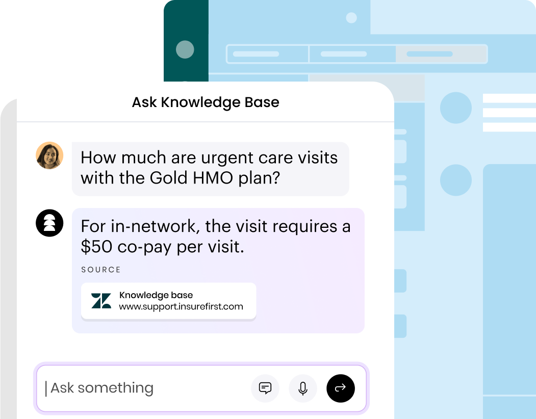 Knowledge Base chat asking "how much are urgent care visits with the Gold HMO plan?"