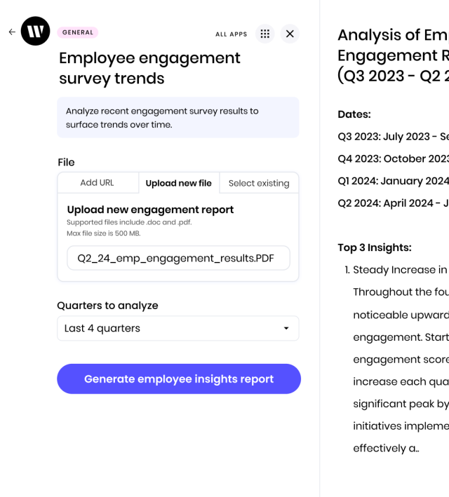 Employee engagement survey trends app