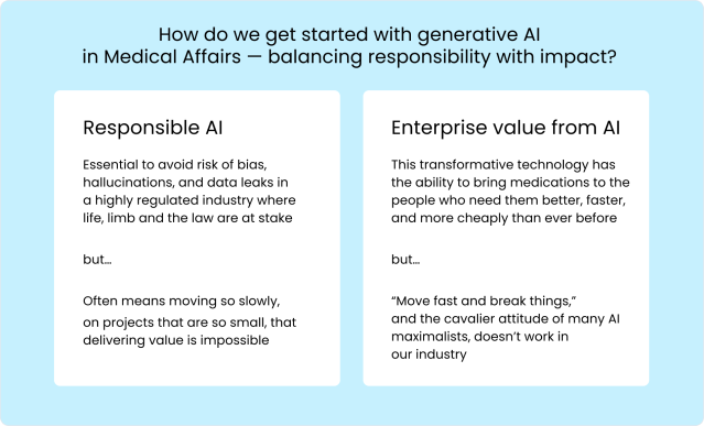 How do we get started with generative AI in Medical Affairs - balancing responsibility with impact?