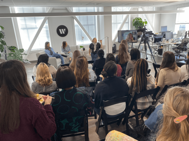 The women of Writer connecting at the Women at Writer event.