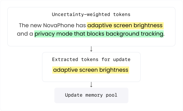 Uncertainty-weighted tokens