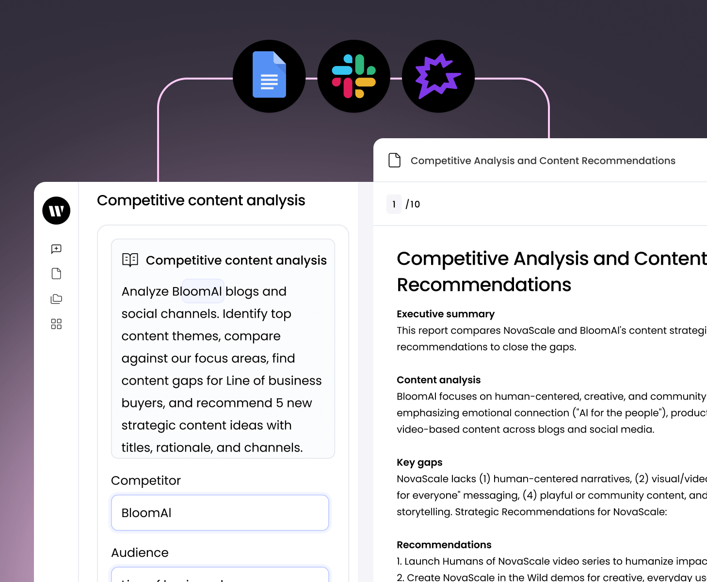 Competitive content analysis