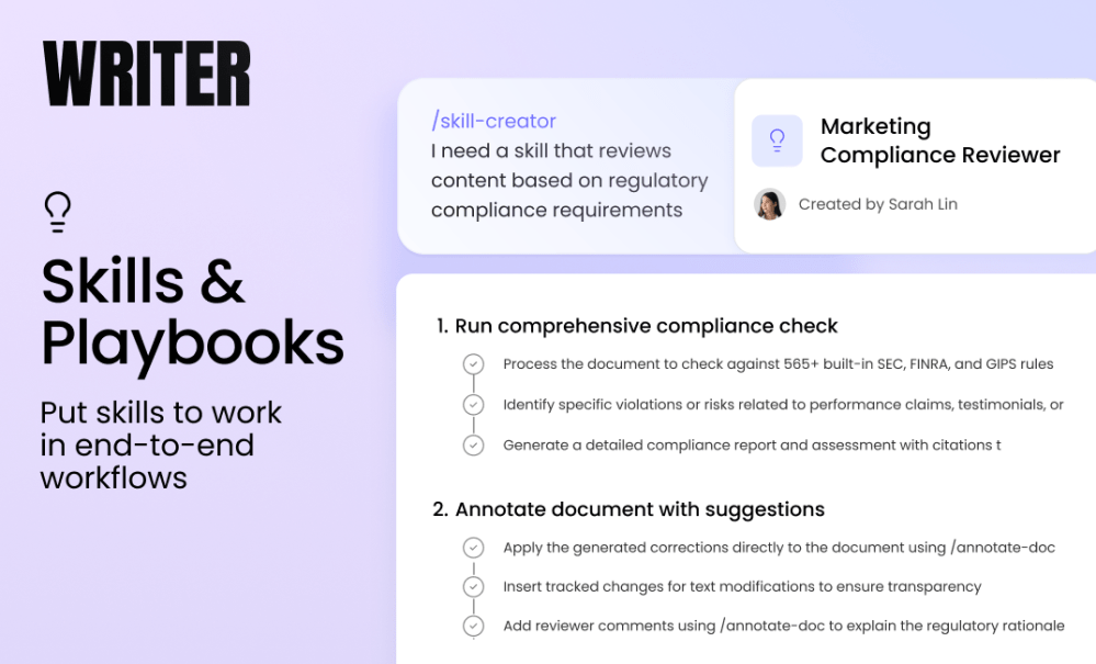 First Agent Skills and Playbooks for Business Teams